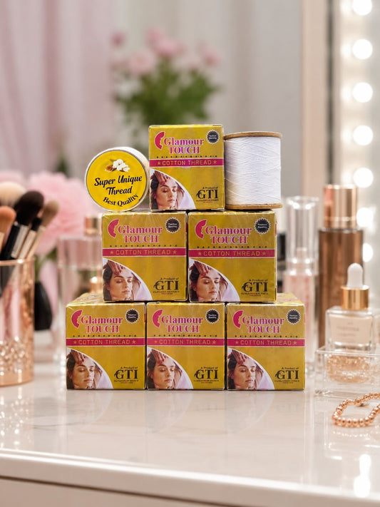 Glamour Touch Premium Cotton Thread for Eyebrow & Facial Threading – Strong & Smooth