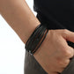 Fashion Handwoven Multilayer Design Leather Bracelet With Stainless Steel Magnetic Clasp for Men Women Accessories SCB007