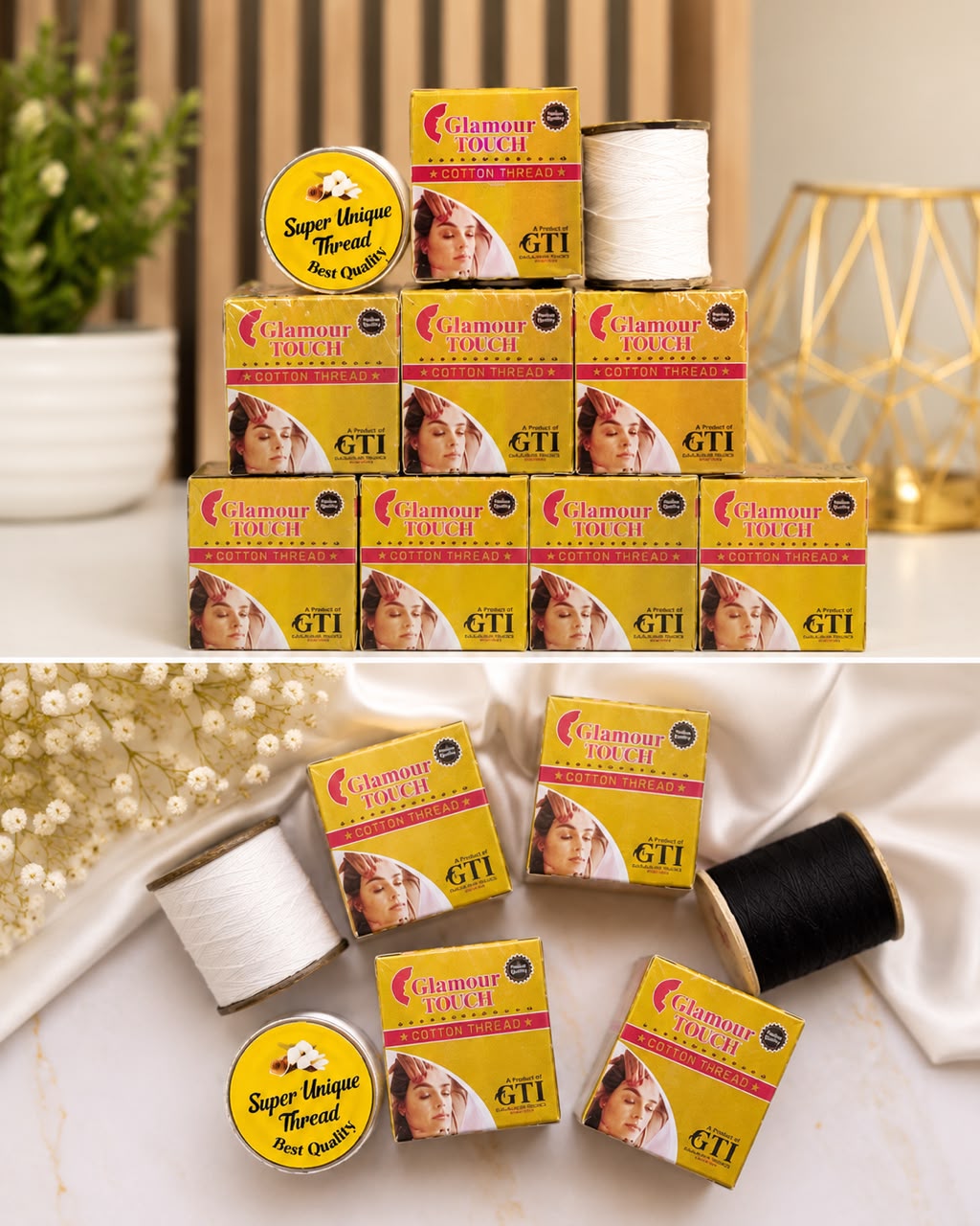 Glamour Touch Premium Cotton Thread for Eyebrow & Facial Threading – Strong & Smooth